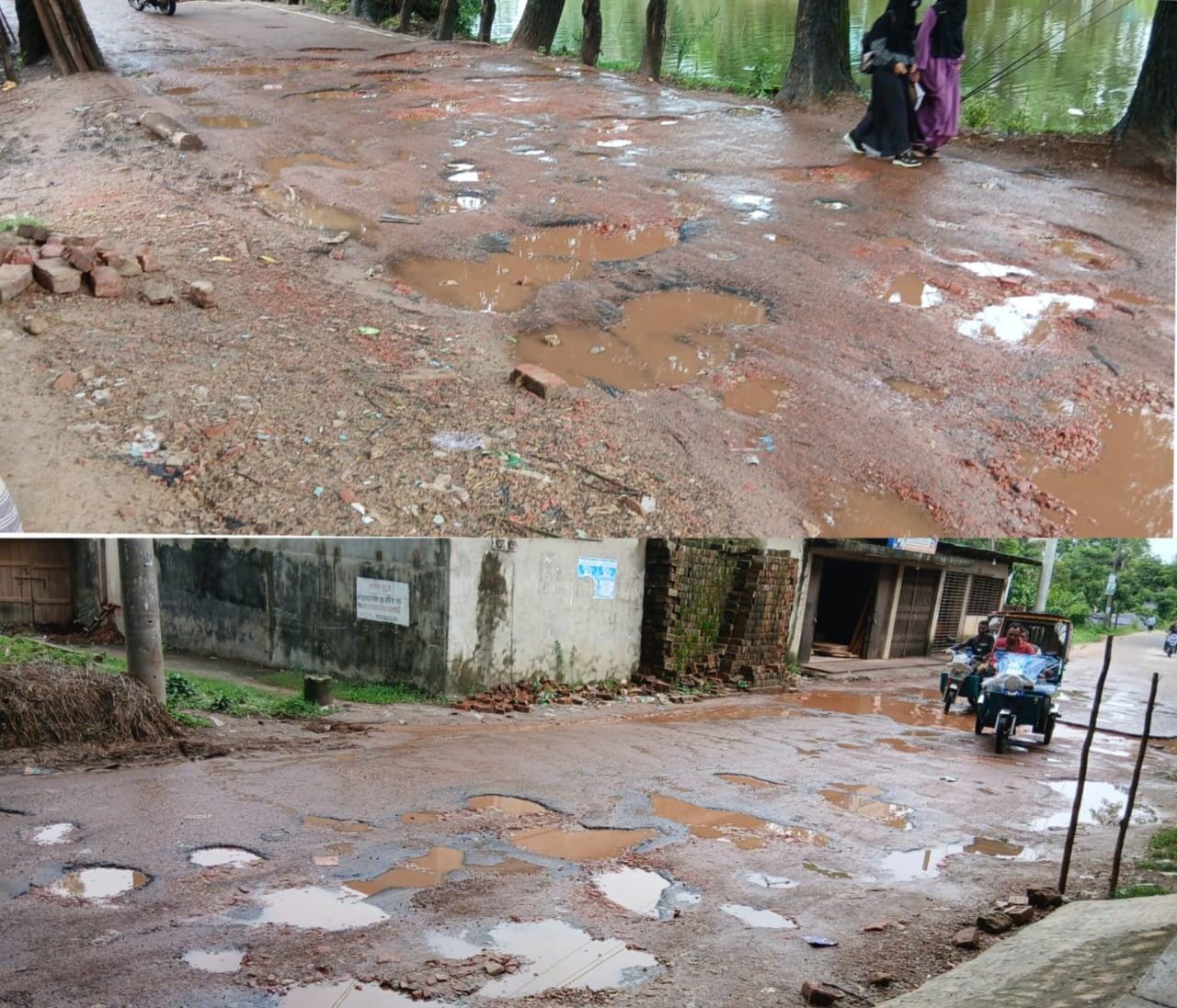 লোহাগাড়া দরবেশ হাট সড়কের বেহাল দশা