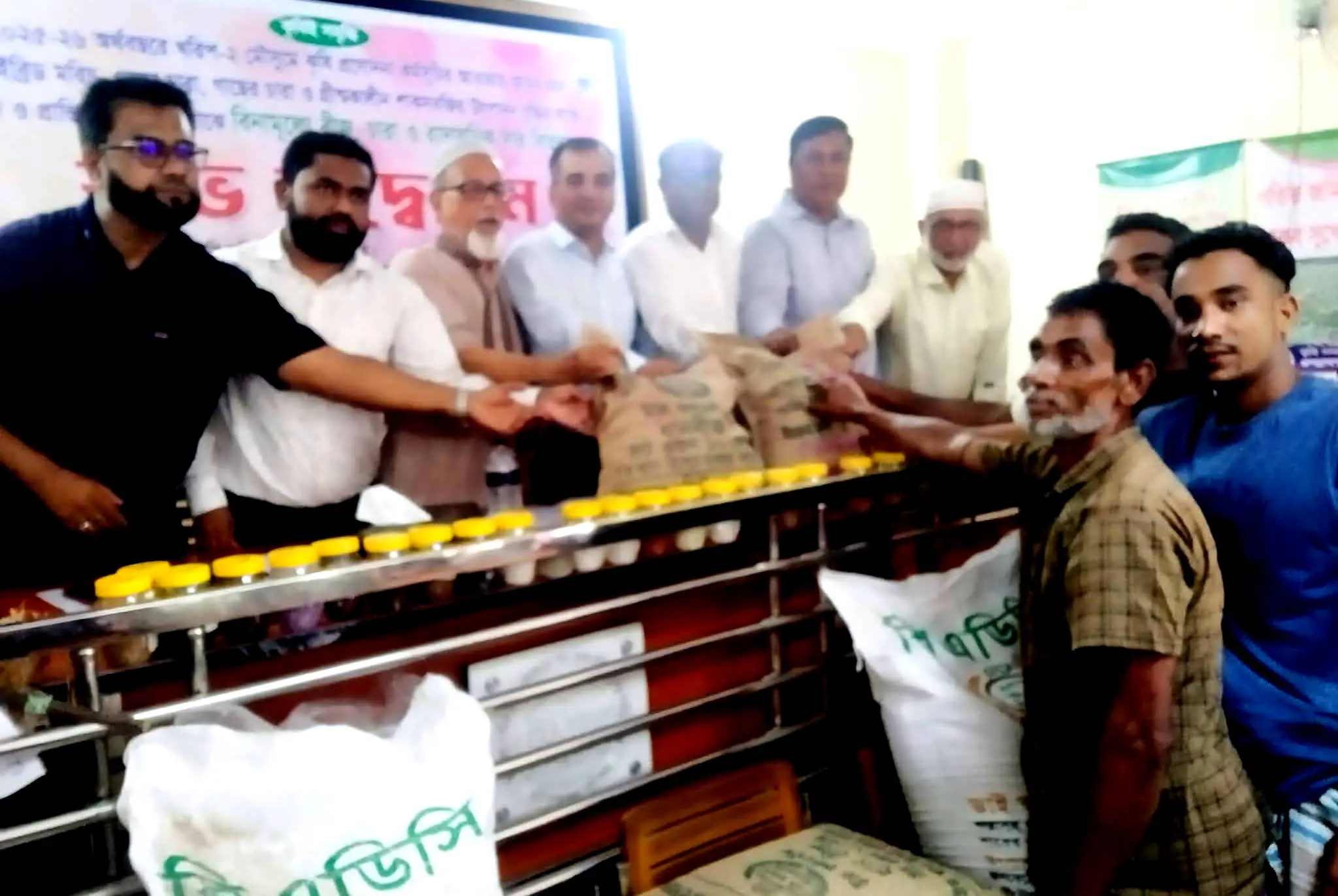 জগন্নাথপুরে কৃষকদের মাঝে সার বীজ ও গাছের চারা বিতরণ