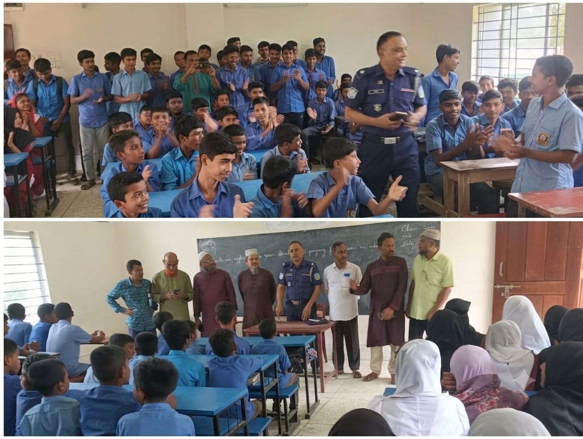 পূর্বধলায় শিক্ষার্থীদের সঙ্গে ওসি আবদুল্লাহ আল মামুনের মতবিনিময়: মাদক, ইভটিজিং ও বাল্যবিয়ে প্রতিরোধের আহ্বান