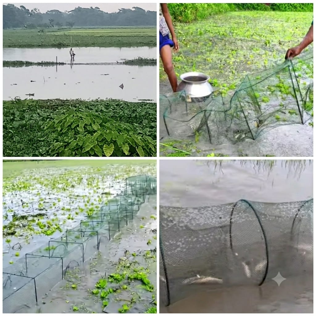 পূর্বধলায় চায়না দোয়ারী জালে মাছ শিকারের মহোৎসব: হুমকির মুখে দেশীয় মৎস্য সম্পদ