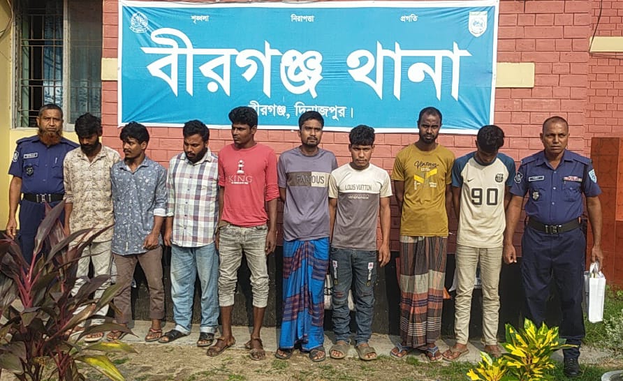পুলিশের মাদক বিরোধী অভিযানে ৯ জনকে আটক ও কারাদন্ড দিয়ে কারাগারে