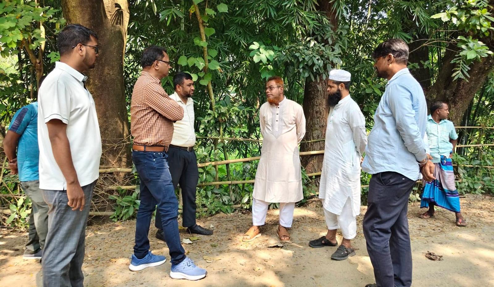 গোয়াইনঘাটে এলজিইডির ডিজাইন টিমের সড়ক প্রকল্প পরিদর্শন