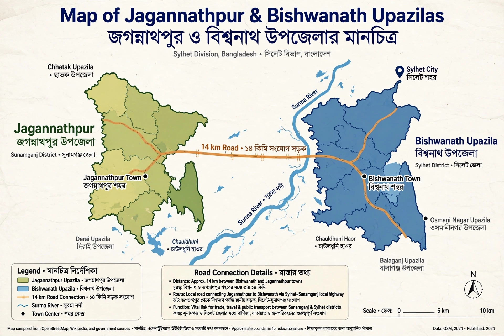 বিশ্বনাথ-জগন্নাথপুর ১৪ কিলোমিটার সড়কের সংস্কার কাজের অনুমোদন